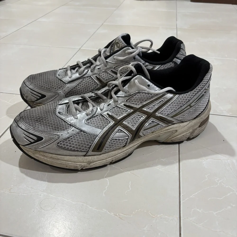ASICS Gel-1130 White Clay Canyon Running Sneakers Men's 13 Mesh Athletic Shoes